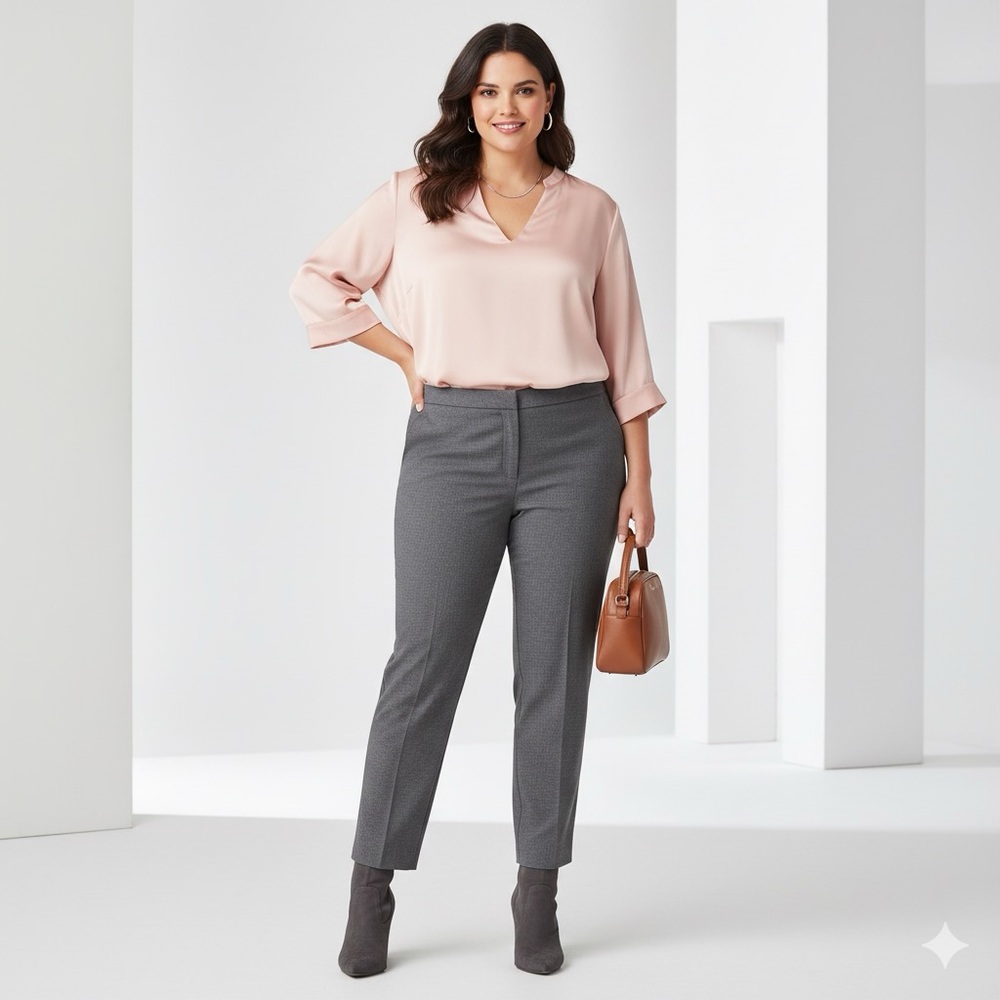 Mario Serrani Charcoal Straight Leg Women's Pants